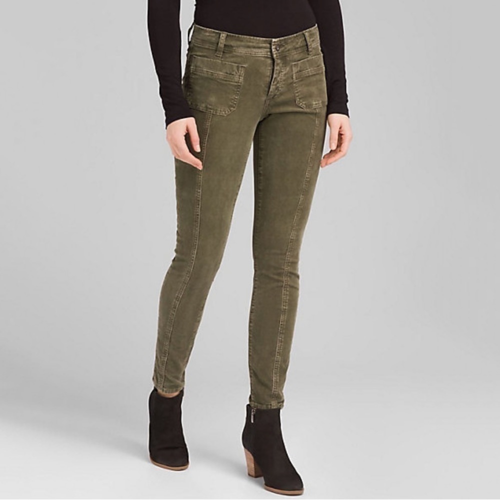 NWT Prana Merrigan Corduroy Ankle Skinny Pants in Green